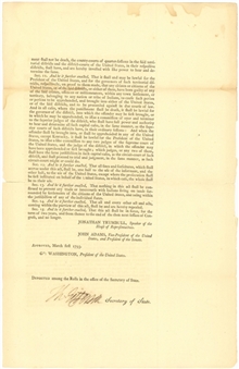 1793 Thomas Jefferson Signed Indian Trade Proclamation (JSA)